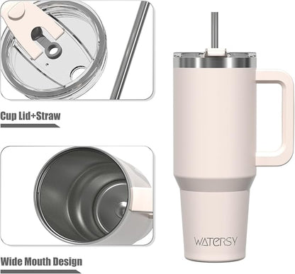 20 oz Tumbler with Handle, Tumbler with Lid and Straw, Double Wall Insulated - Image 9