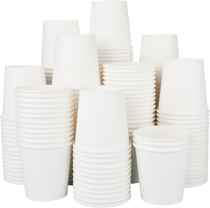 5oz Disposable Paper Cups, 100 Pack Bathroom Mouthwash Cups | Food-grade by Huifany