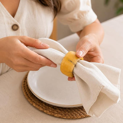 Wooden Napkin Rings Set of 12 - Image 3