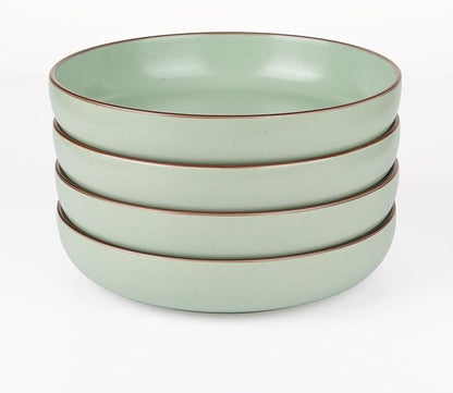 famiware Mercury Pasta Bowls Set of 4, 33 oz Large Salad Bowls, Light Green | by Famiware