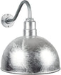 Steel Lighting Co. Hollywood Bowl Light | Outdoor Wall Mounted | 15 inch Bowl Dome | 16 inch Gooseneck | Barn Light Made in America | Galvanized Exterior/Galvanized Interior