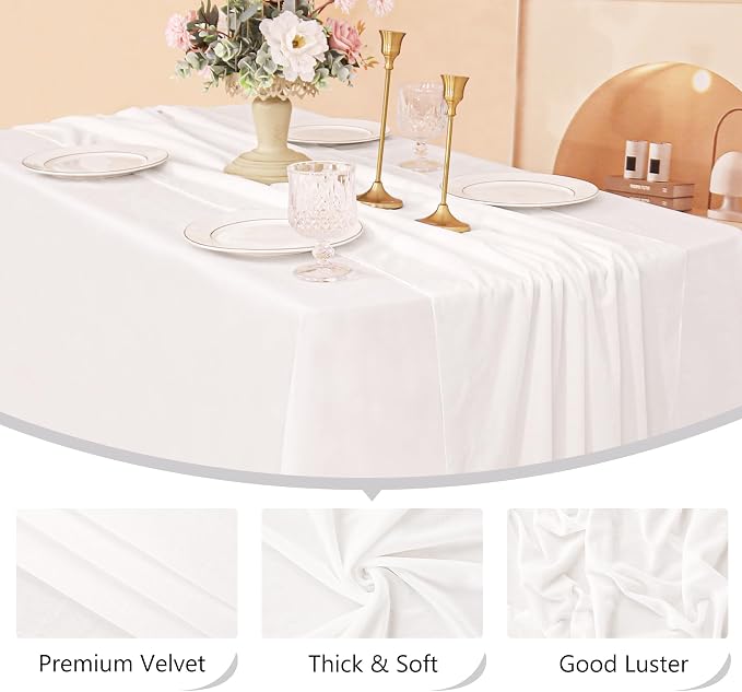 Velvet Table Runner 20 x 120 Inches 10ft Luxurious Thick Soft Velvet Christmas - Image 3