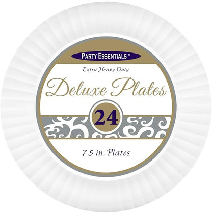 Party Essentials Deluxe Quality Hard Plastic 7.5-Inch Round Party/Salad Plates - Image 2