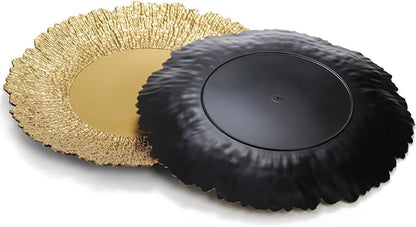Coloch Set of 12 Gold Charger Plates, Home Dinner Use - Image 4