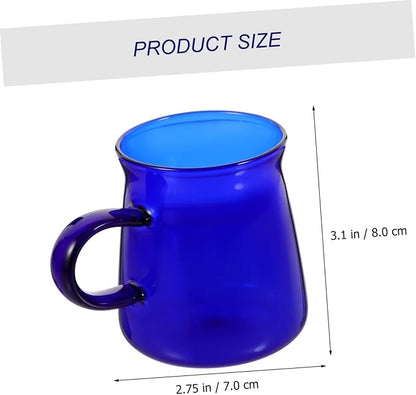 Mikinona Chic Heat-resistant Glass Tea Cup and Saucer Set Retro Colorful Design - Image 6