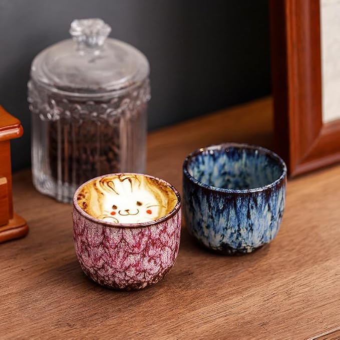 Chinese/Japanese style Handle-less Ceramic Tea cups tea cup, Bloom and - Image 3