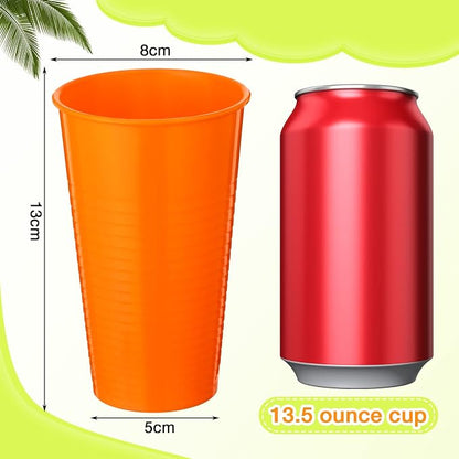 Suclain Set of 36 Colorful Reusable Plastic Cups 14 oz Kids Unbreakable - Image 3