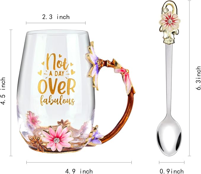 OEAGO Birthday Gifts for Women Mom Tea Cup Unique Friendship Mothers Gifts for - Image 2