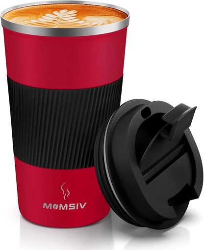 MOMSIV 17oz Travel Coffee Mug, Insulated Coffee Cup by MOMSIV