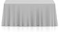 Lann's Linens 90 x 156 Inch Rectangular Tablecloth, Washable Polyester Fabric Table Cloth for Dining Tables, Restaurants, Weddings - Silver Gray