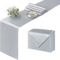 Manyshofu Silver Satin Table Runner 12x108 by Manyshofu
