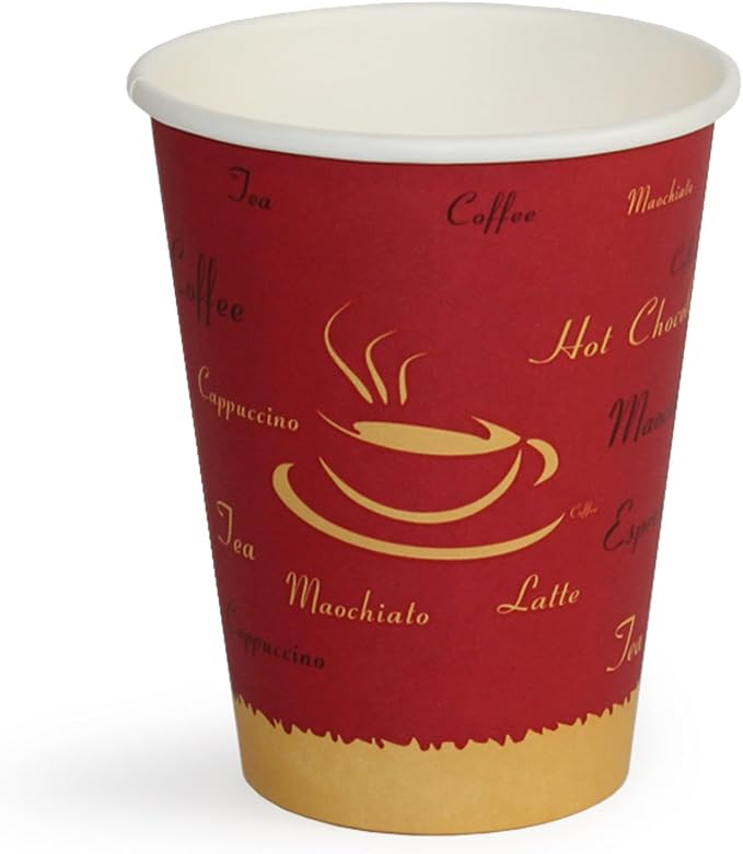 PAMI Disposable Paper Coffee Cups 12 oz, Single-Use, Leak Resistant, 1000 Ct - Image 2