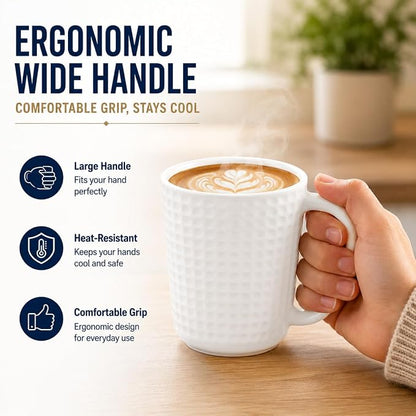 Large Coffee Mug, 20 oz White Coffee Mugs, Ceramic Coffee Cup - Image 3
