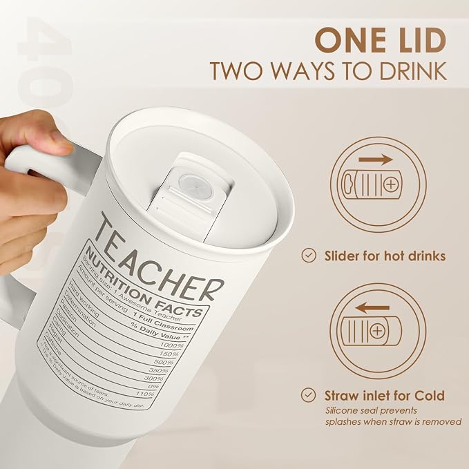 SANDJEST Teacher Appreciation Gift – 40oz Stainless Steel Insulated Tumbler - Image 5