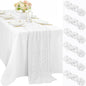 6 Pcs White Cheesecloth Table Runner 10FT Runner by Sunnyline