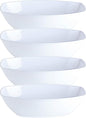 White Disposable Oval Serving Bowls, Party Snack Salad Bowl Pack of 4 by PLASTICPRO