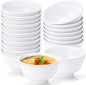 Tioncy 20 Pack Melamine Bowl Set 25 oz White Soup Bowls Set Basic All Purpose by Tioncy