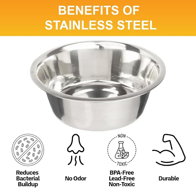 Neater Pet Brands 16 Cup Stainless Steel Dog Bowls, Large Dog Water Bowl or - Image 5