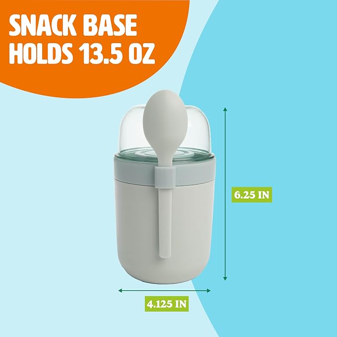 Tasty Travel Snack Cups with Spoons, On-The-Go Snacking, Divided Compartments - Image 7