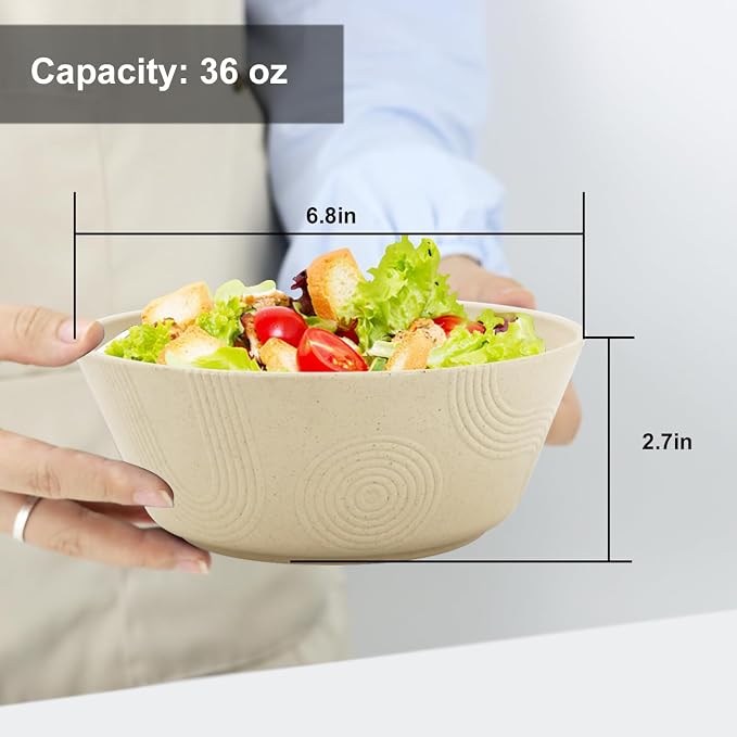 36 oz Wheat Straw Bowl Sets of 6, Alternative - Image 2