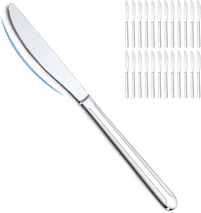 BEWOS 24-Piece 9-Inch Dinner Knives by BEWOS