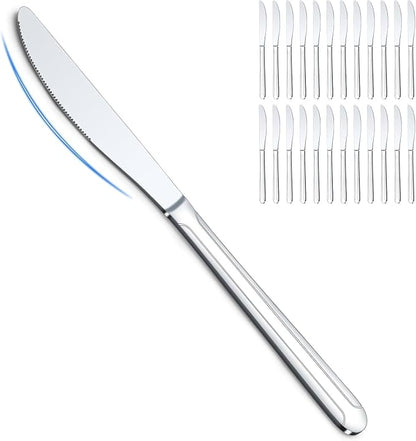 BEWOS 24-Piece 9-Inch Dinner Knives by BEWOS