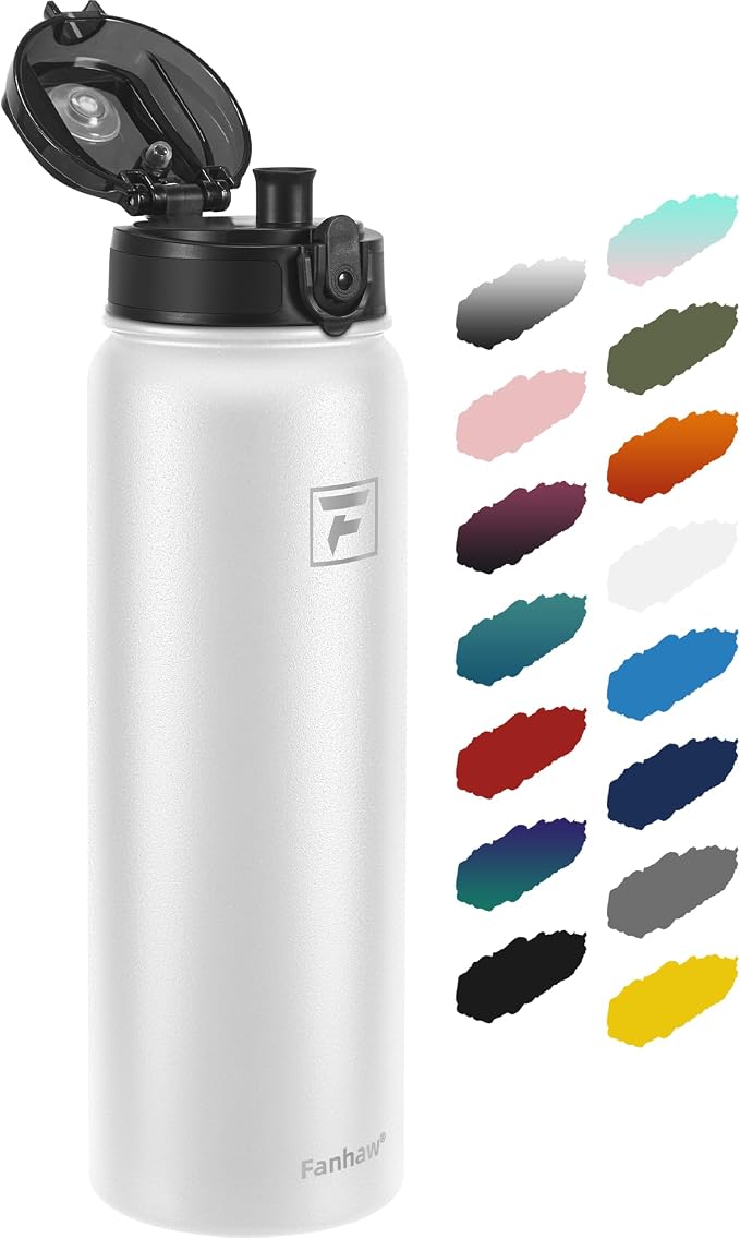 Fanhaw 40 oz Insulated Stainless Steel Water Bottle by FANHAW
