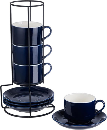 YOLIFE 8oz Porcelain Stackable Cappuccino Cups by YOLIFE