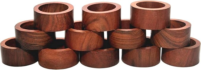 Handmade Wooden Napkin Rings Holder by IBLAY