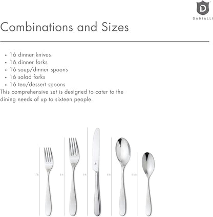 Silverware Set for 16 – 18/10 Stainless Steel Flatware, Mirror Finish, - Image 6
