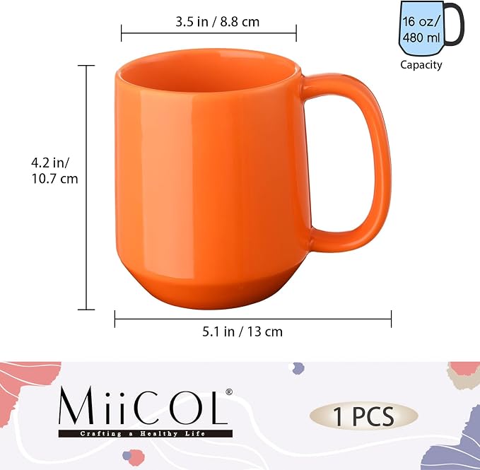 Miicol Ceramic Coffee Mug, 16 oz Large Coffee Cup, Tea Mug - Image 3