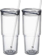 MEWAY 30oz/2 pcs Classic Insulated Tumblers, Double Wall Acrylic Tumbler by MEWAY