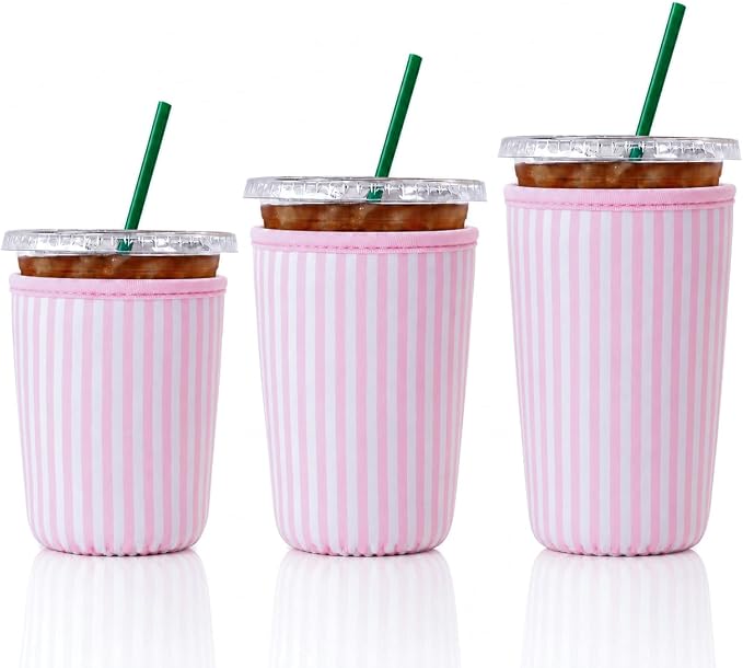 Cobetech Iced Coffee Sleeve Reusable, 3 Pack Neoprene Coffee Cup Sleeves by Unknown