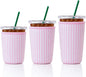 Cobetech Iced Coffee Sleeve Reusable, 3 Pack Neoprene Coffee Cup Sleeves by Unknown