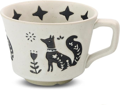 11 oz Ceramic Coffee Mug, Stoneware Teacup by LINVIA