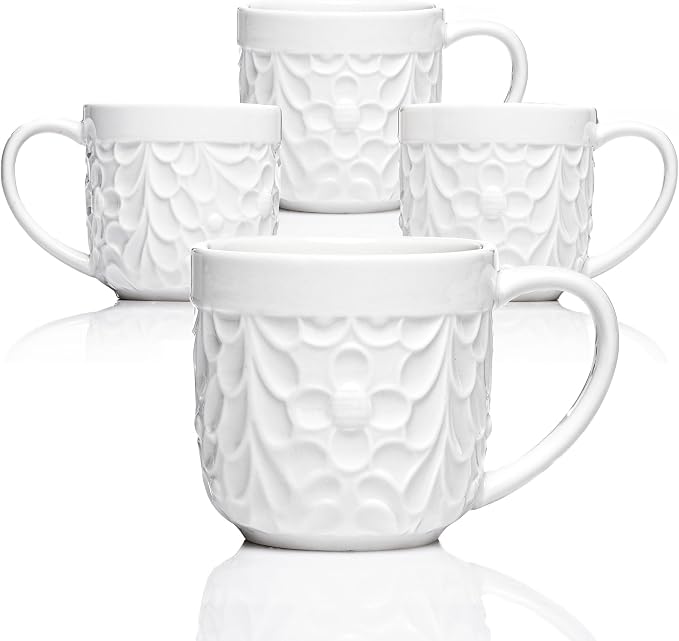 25DOL Small 3.3 Oz Ceramic Espresso Cups Set of 4 by 25DOL