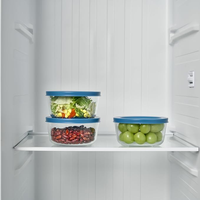 12-Piece Glass Food Storage Containers Set | 2-Cup, Leakproof | Microwave - Image 3