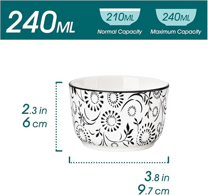 vancasso Selene 8 Oz Porcelain Ramekins Set of 6 - Image 2