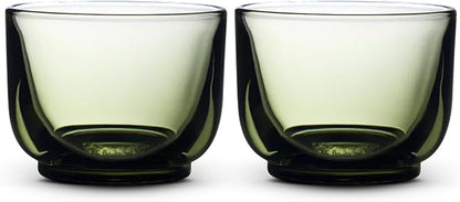 Fellow Pirch Cortado Cups 4.5 oz, Soda Lime Glass Woodland | Curved Interior by Unknown