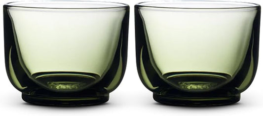 Fellow Pirch Cortado Cups 4.5 oz, Soda Lime Glass Woodland | Curved Interior by Unknown