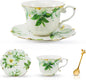 Country Roses Porcelain Tea Cup and Saucer Set by Unknown
