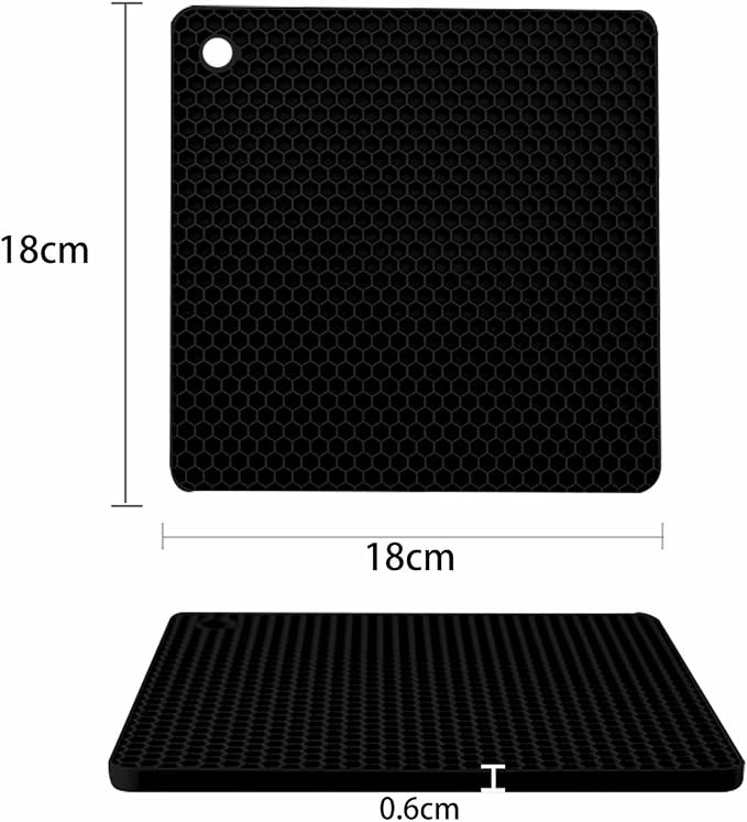 Silicone Non-Slip, Heat Resistant & Water-Trapping Trivet Mats - Image 2