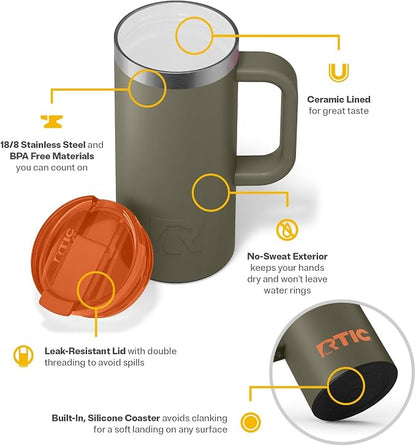 RTIC 16oz Road Trip Travel Mug - Image 4