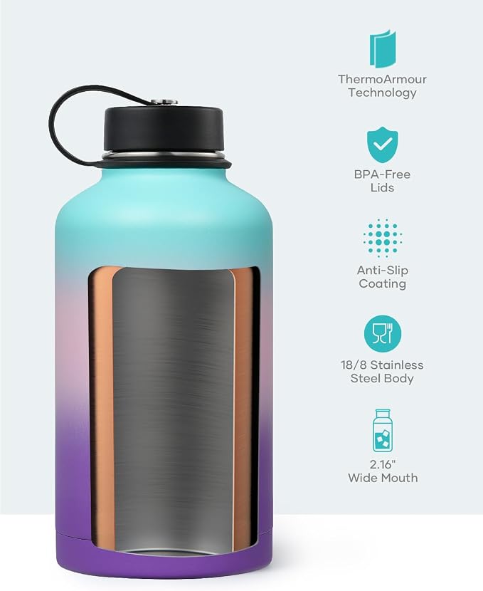 BUZIO 64 oz Insulated Stainless Steel Water Bottle - Image 4