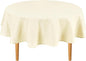 Hiasan Linen Tablecloth 40 Inch Round - Wrinkle and Stain Resistant Washable Polyester Fabric Table Cloth for Dining Room Kitchen Party, Champagne