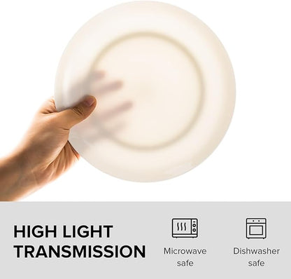 Fine Bone China Dessert Plates 6-Piece, Cake Plate, Side Plate 8 Inches, Fine Glaze With Pure White Color Sturdy and Durable, Thin Thickness and Light Weight, Microwave and Dishwasher Safe