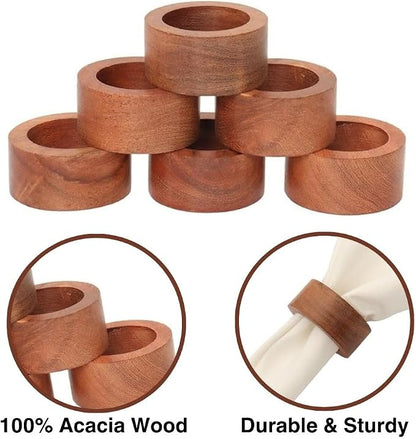 Wooden Napkin Ring for Weddings Dinner Parties or Every Day Use - Image 6