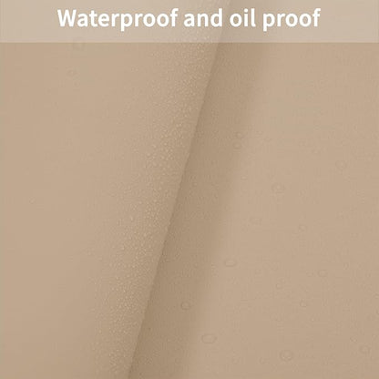 Leather Table Cover,1.8mm Thick,35.4x70.9 Inch Table Protector,Table Protector for Dining Room Table,Dining Table Cover,Table Cover Protector,Table Top Cover(Light Brown+Gray,35.4x70.9)