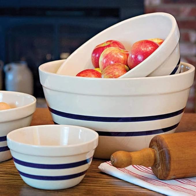 Ohio Stoneware Shoulder Bowls USA Made Tan - Image 5
