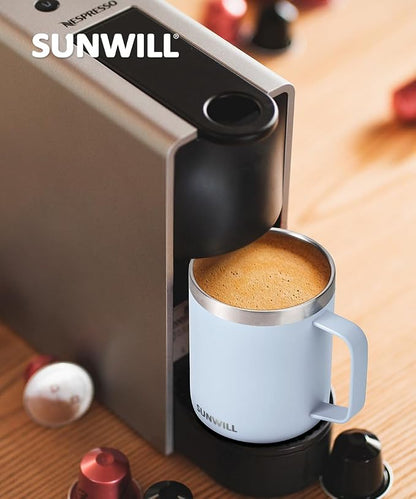 SUNWILL Insulated Coffee Mug, Stainless Steel 14 oz, Splash-Proof Lid | Keeps - Image 6